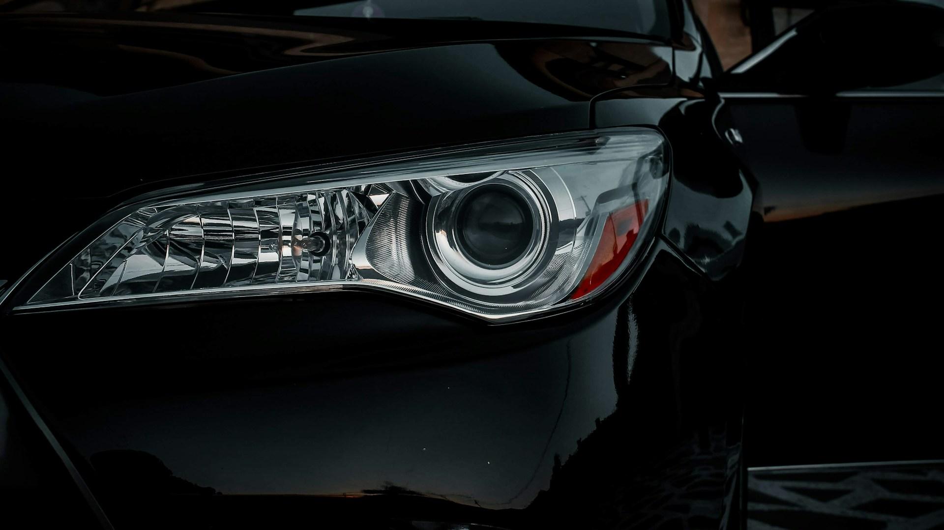 Toyota Camry headlight, hood and front bodywork